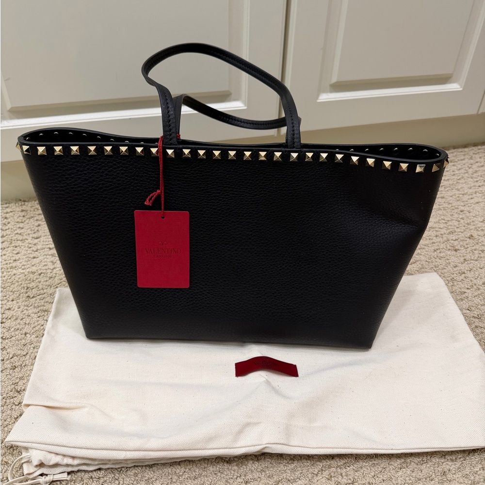 Valentino Rockstud Black Tote with Gold Studs - new with tags!